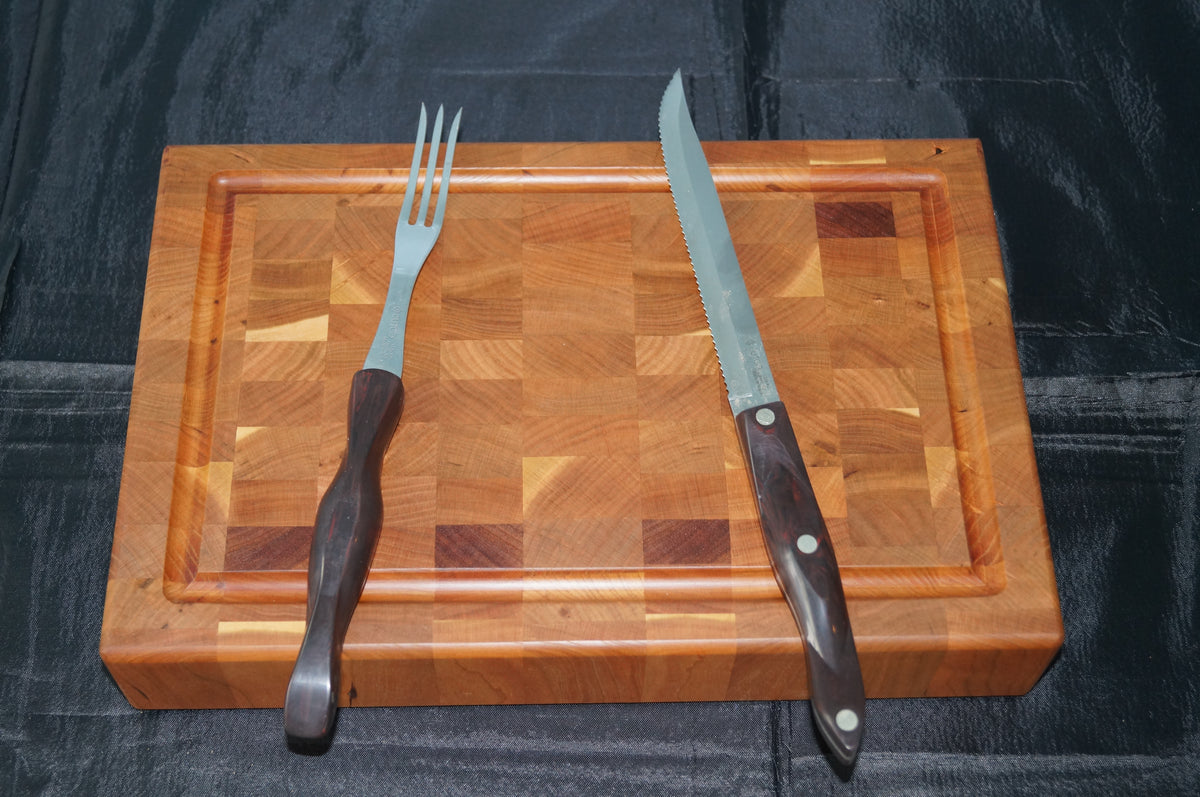 Rustic Cherry End Grain Cutting Board/