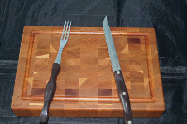 Rustic Cherry End Grain Cutting Board