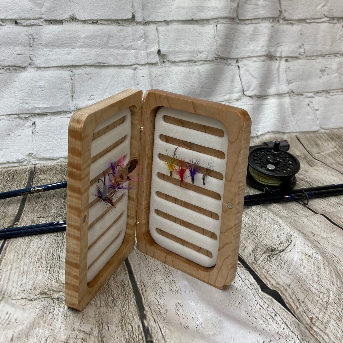 Curly Maple Wooden Fly Box   – Buraswoodworking