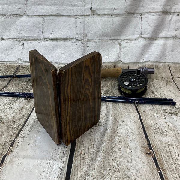 A beautiful Bacote wood fly box handcrafted and sleek design