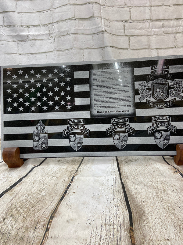 75th Ranger Regiment and Ranger Creed US Flag